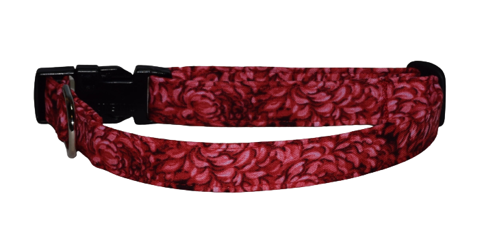 Chrysanthemum Red Wholesale Dog and Cat Collars