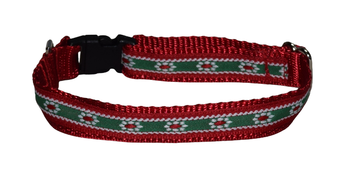 Flowers Red Green Wholesale Dog and Cat Collars