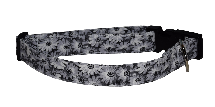 Flowers White Gray Wholesale Dog and Cat Collars