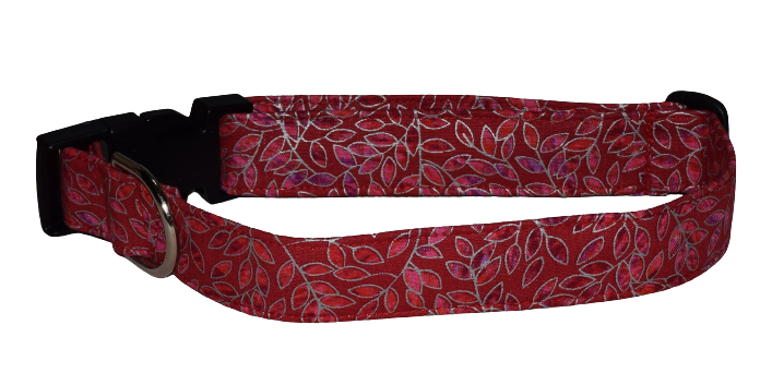 Leaves Red Wholesale Dog and Cat Collars