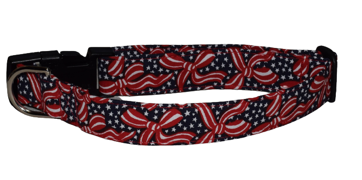 Patriotic Bows Wholesale Dog and Cat Collars