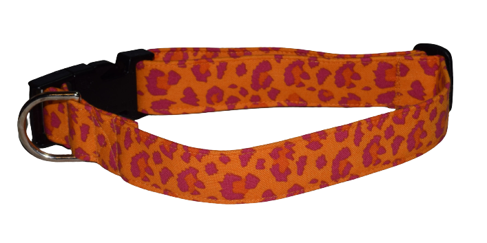 Leopard Orange Wholesale Dog and Cat Collars