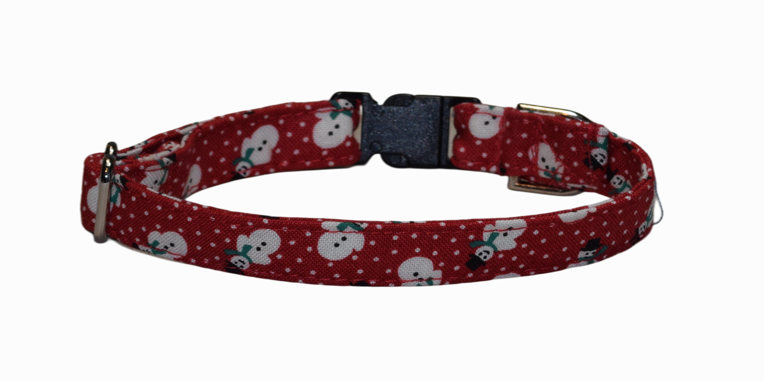 Snowmen Red Dots Cotton Wholesale Dog and Cat Collars